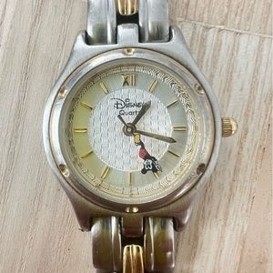 Disney Time works ladies Mickey Mouse two tone dress watch NEW BATTERY